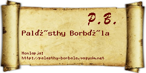 Palásthy Borbála névjegykártya